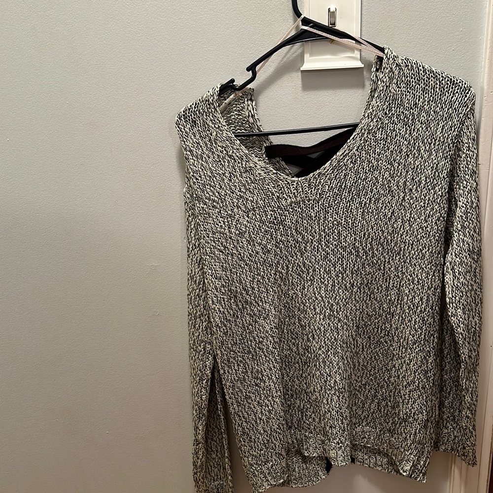 White and Black Sweater